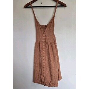 Roxy Dress Womens M Orange Babydoll Y2K Retro Minimalist Coastal Beach Preppy